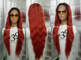 (Charlett) Extra Long Lace Front middle part wig