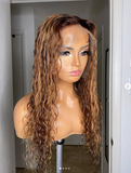 Water wave Ombre  Lace Front  Pre Plucked Hairline & Bleached Knots