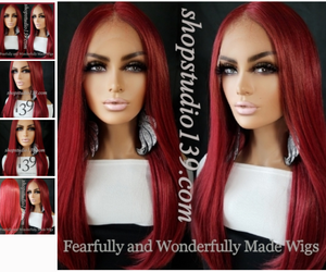 (Charmine) HD lace front wig with shifting part and baby hair
