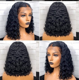 (87) Sexy Water Wave 100% Human Hair Lace Front Wig