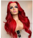Red Body Wave Human Hair Lace Front