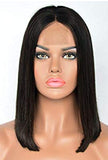 Human hair lace front bob wig 12 inches