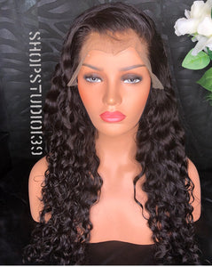 Loose curl Lace front with with Free parting space