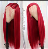 RED HOT Lace front wig with free parting space