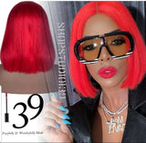 100% Human Hair Lace Front Bob Wig