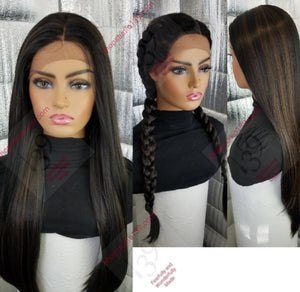 (Addison)  lace front wig with shifting part