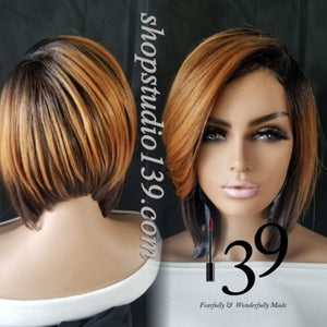 Sexy 2 tone bob with side part