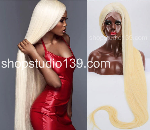 Brazilian Remy Blonde 613 celebrity wow factor 30 inch Beautiful straight Virgin Human Hair full Lace Wig With Free part spaceing 150 density