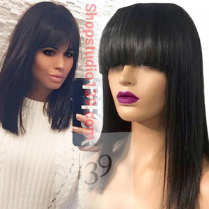 Human Hair Non Lace Bob With The Perfect Bangs