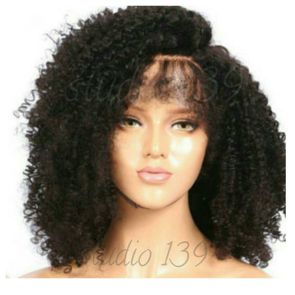 kinky curly  lace front wig