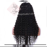 100% Natural kinky curly human hair lace front wig