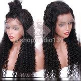 100% Natural kinky curly human hair lace front wig