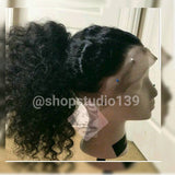 100% Human Hair Virgin Brazilian Water Wave Lace Front Wig
