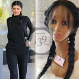Double braided 24inch lace front wig