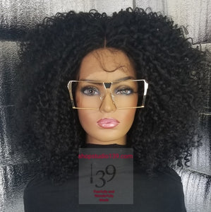 (Armani ) kinky curly natural looking  lace front wig