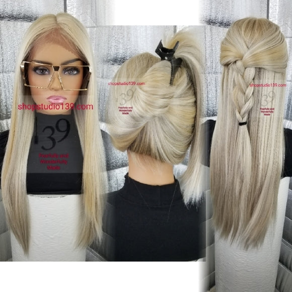 Sexy blonde ombre lace front wig