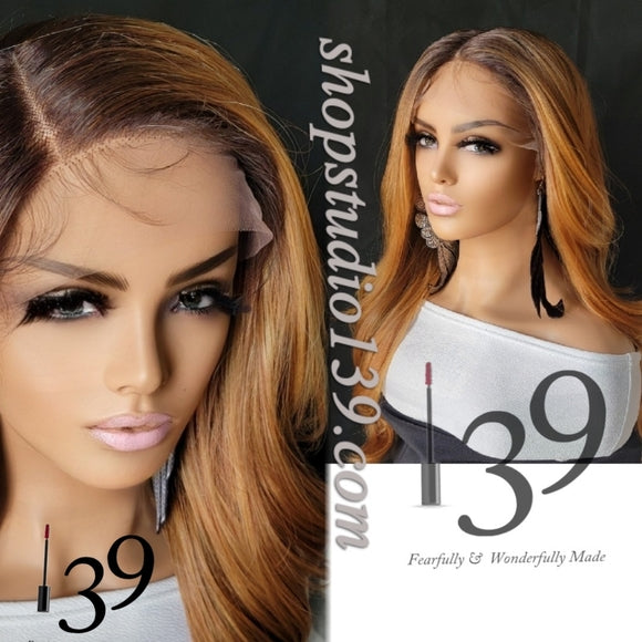 (Malika) HD Lace front wig with shifting part middle or side
