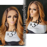 (Malika) HD Lace front wig with shifting part middle or side