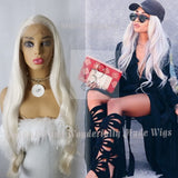 (Milly) Platinum blonde lace front wig