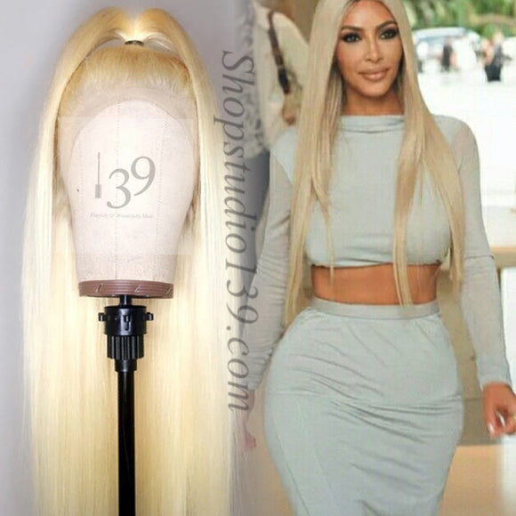 Celebrity inspired Human Hair Blonde Lace Front Wig