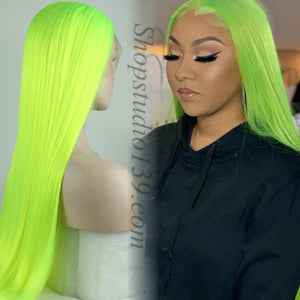 Bright Green Lace Front Wig