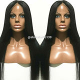 Human hair bone straight lace front