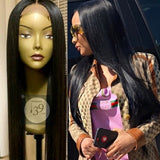 100% virgin Remy human hair straight lace front wig