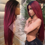 Gloria human hair blend lace front wig