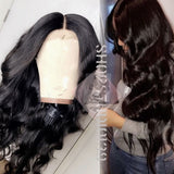 (#23) Human hair lace front Body wave wig