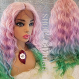 (Crystal) Pastal Colored lace front wig