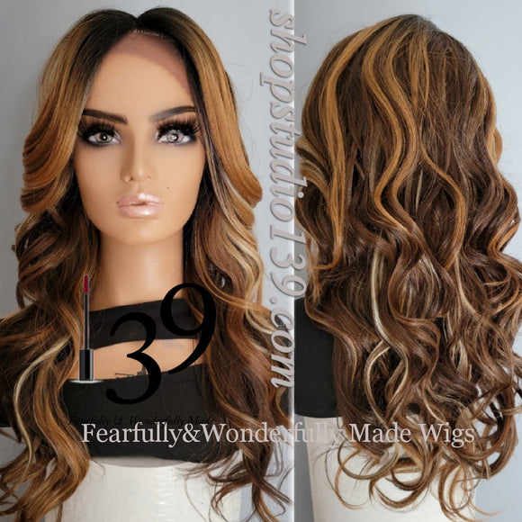 (Kiki) Body Wave 3 tone lace front wig with deep shifting  part