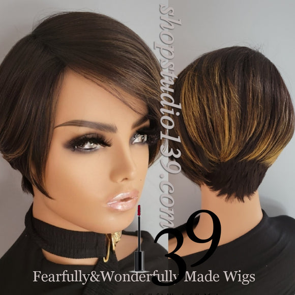 (Sandy) Short and aexy non lace bob wig