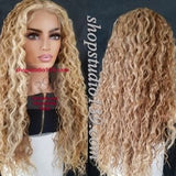(Andrea) HD lace front water wave wig